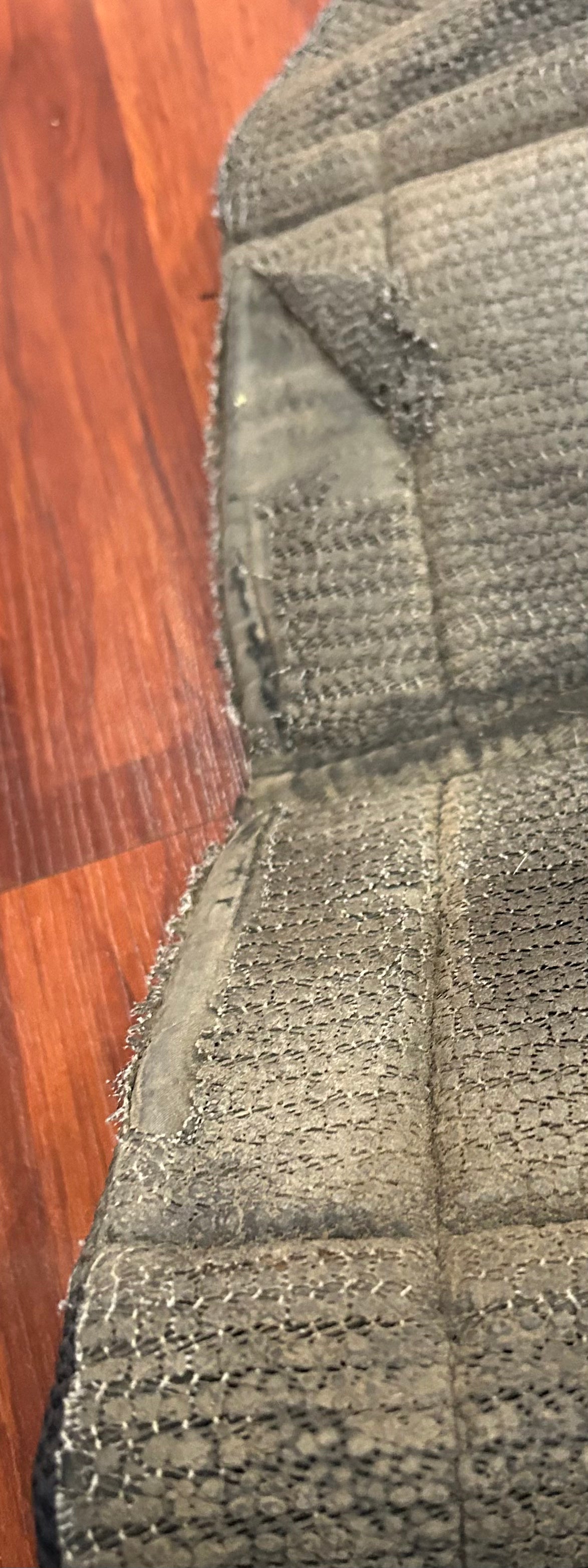 Eco Gold black dressage pad. Very dirty and damage to lining