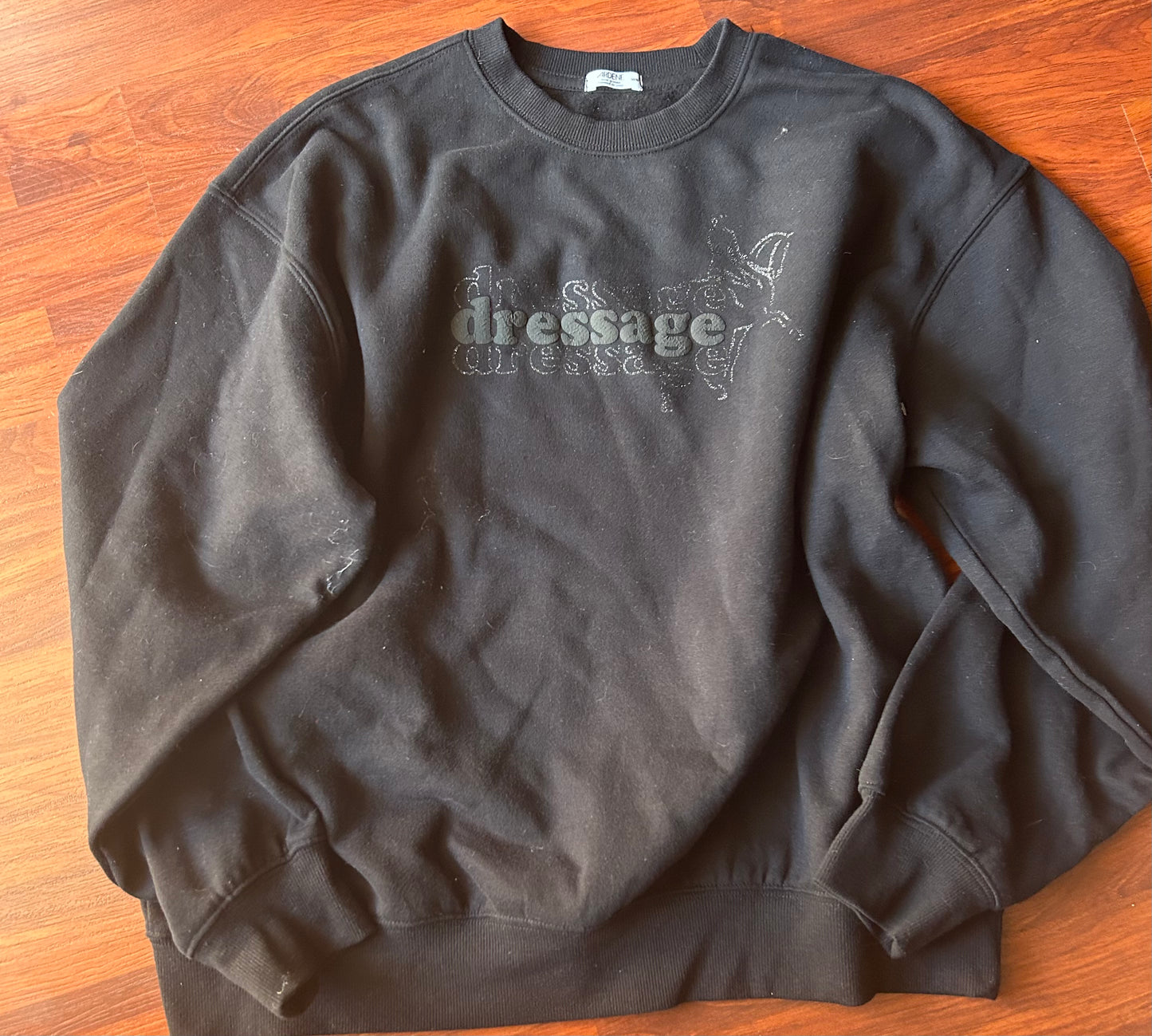Black medium “dressage” sweater sparkly