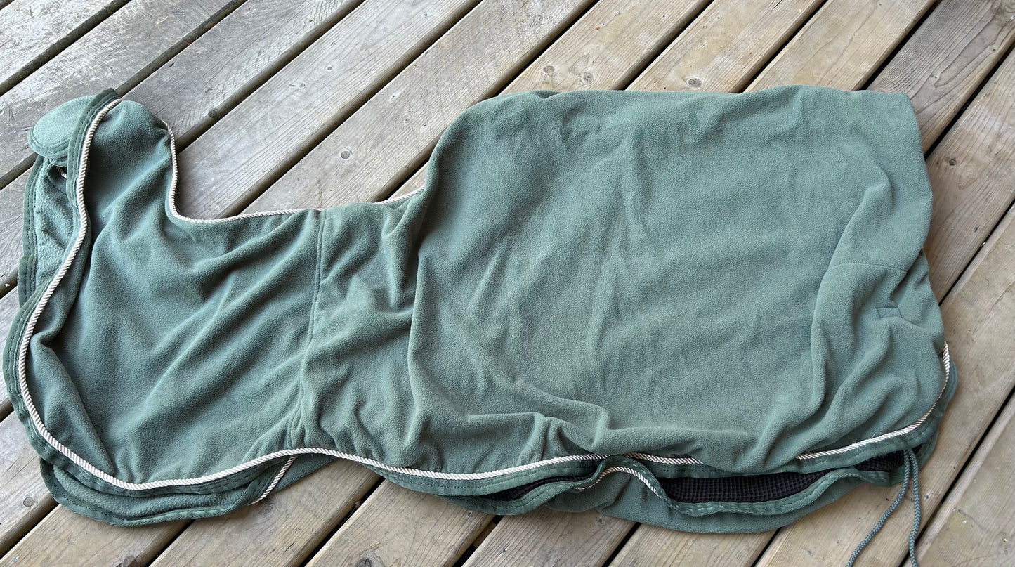145 full size Schokemohle green quarter sheet. Waffle weave lined
