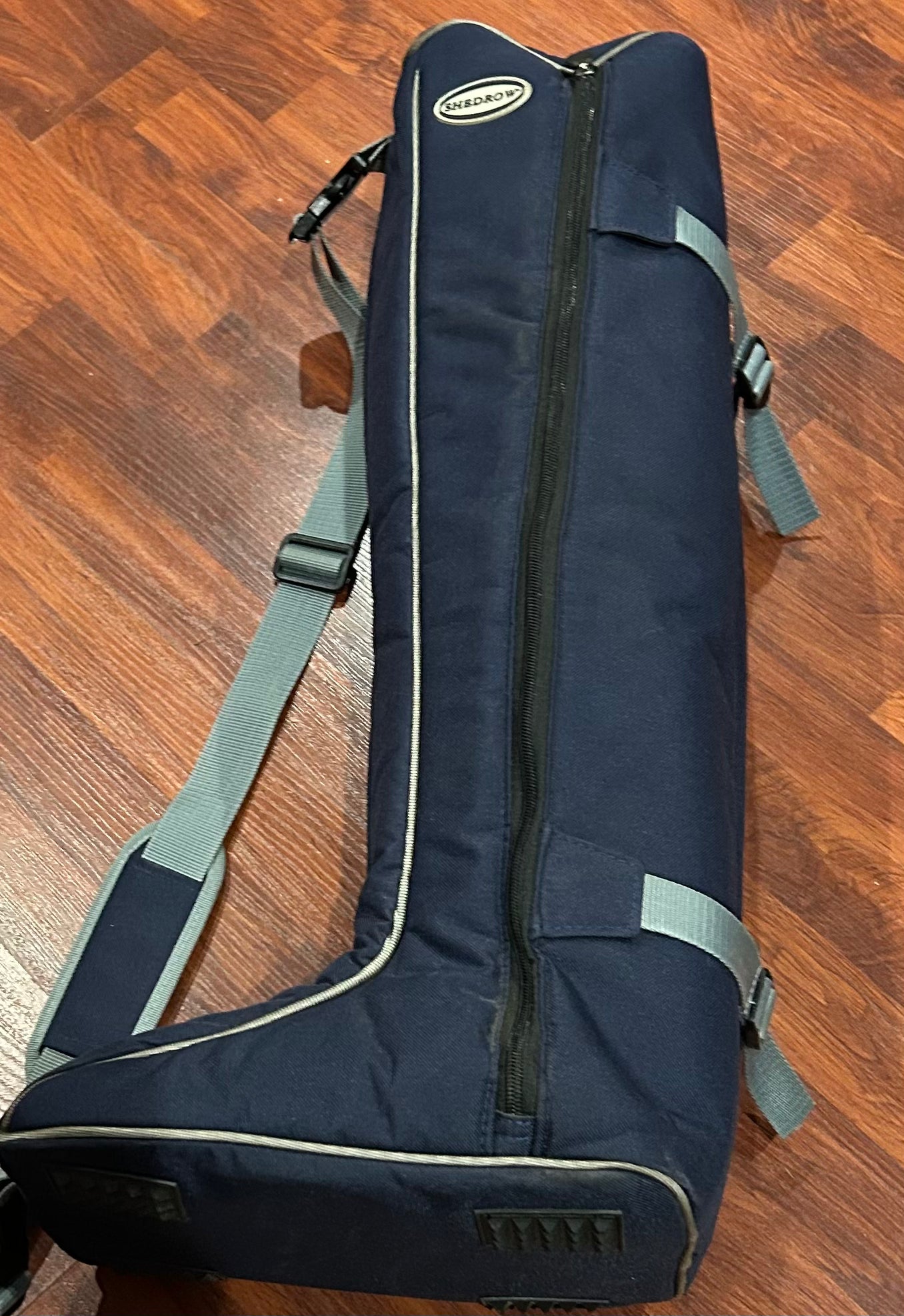 Shedrow navy boot bag 27” tall