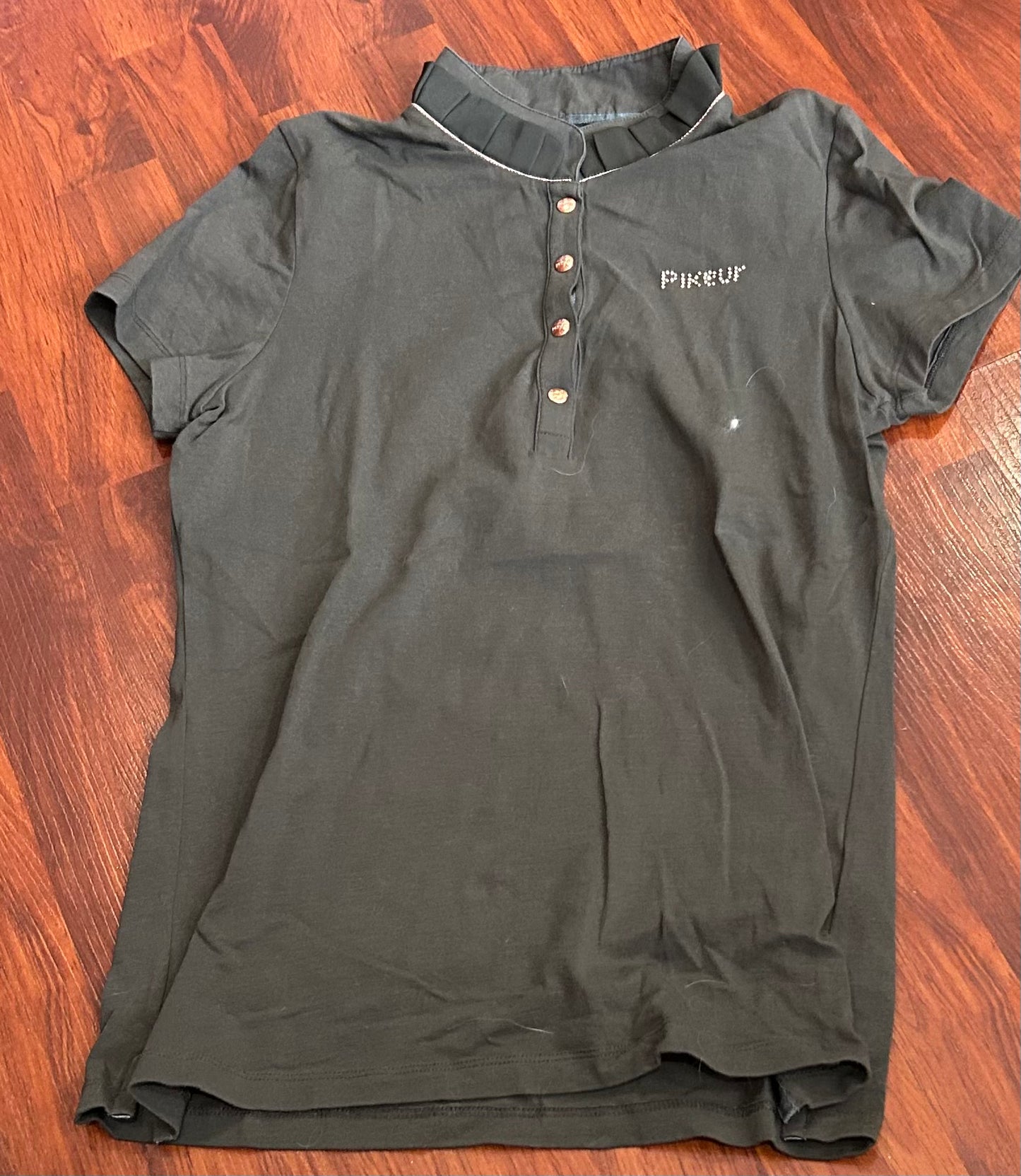 Pikeur 38 (small) green and gold short sleeve shirt
