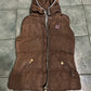 Spooks puffy vest with detachable hood brown S
