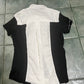 ieFash short sleeved shirt black and white XL