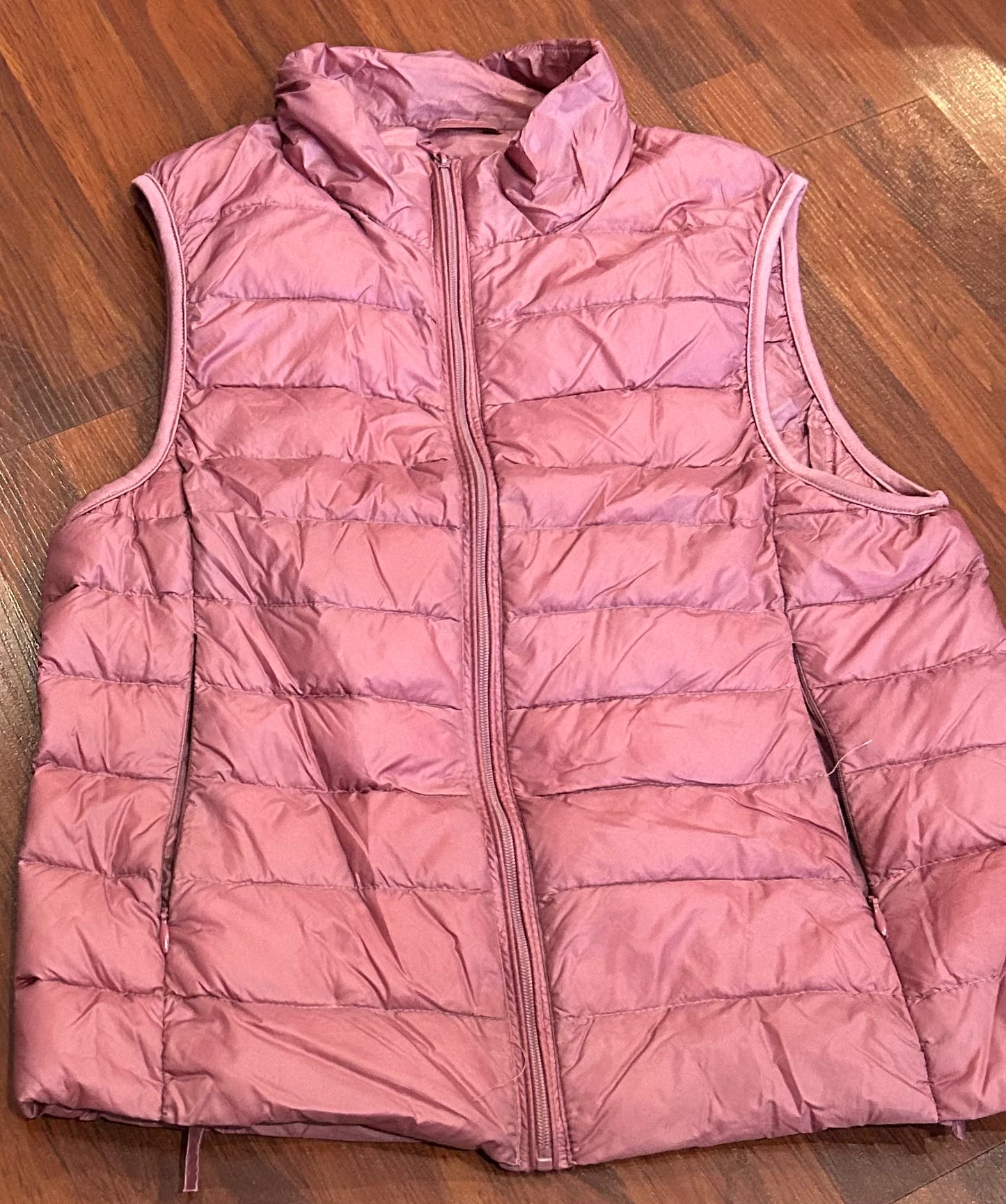 TKEQ smell dusty pink down vest
