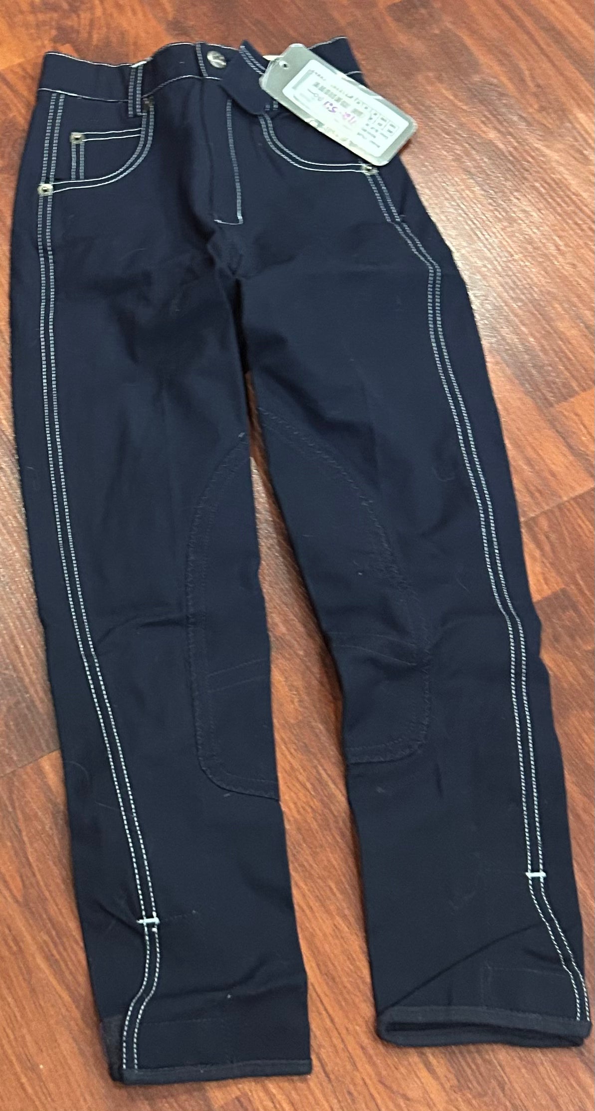 Horka Childs 8 navy knee patch breeches