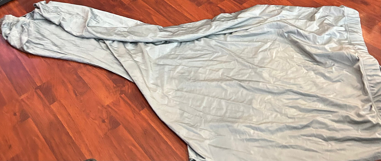 XL light blue slinky face, neck and shoulders