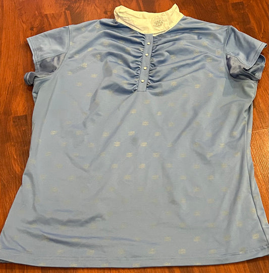 Mountain horse blue XL show shirt. Some stains