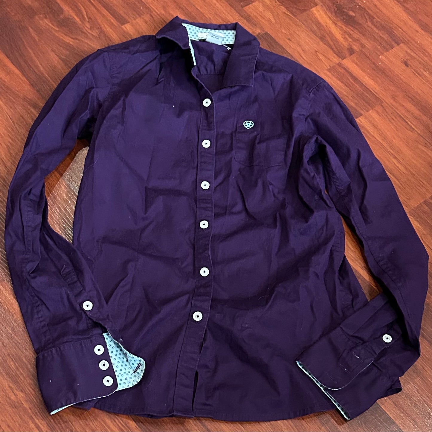 Ariat REAL quality goods medium purple button up shirt