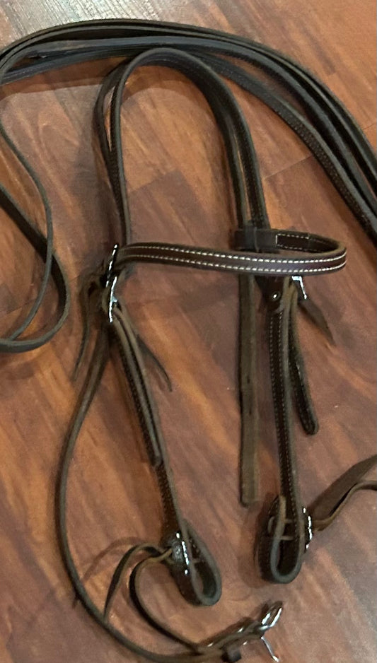 Horse Shoe full size western headstall