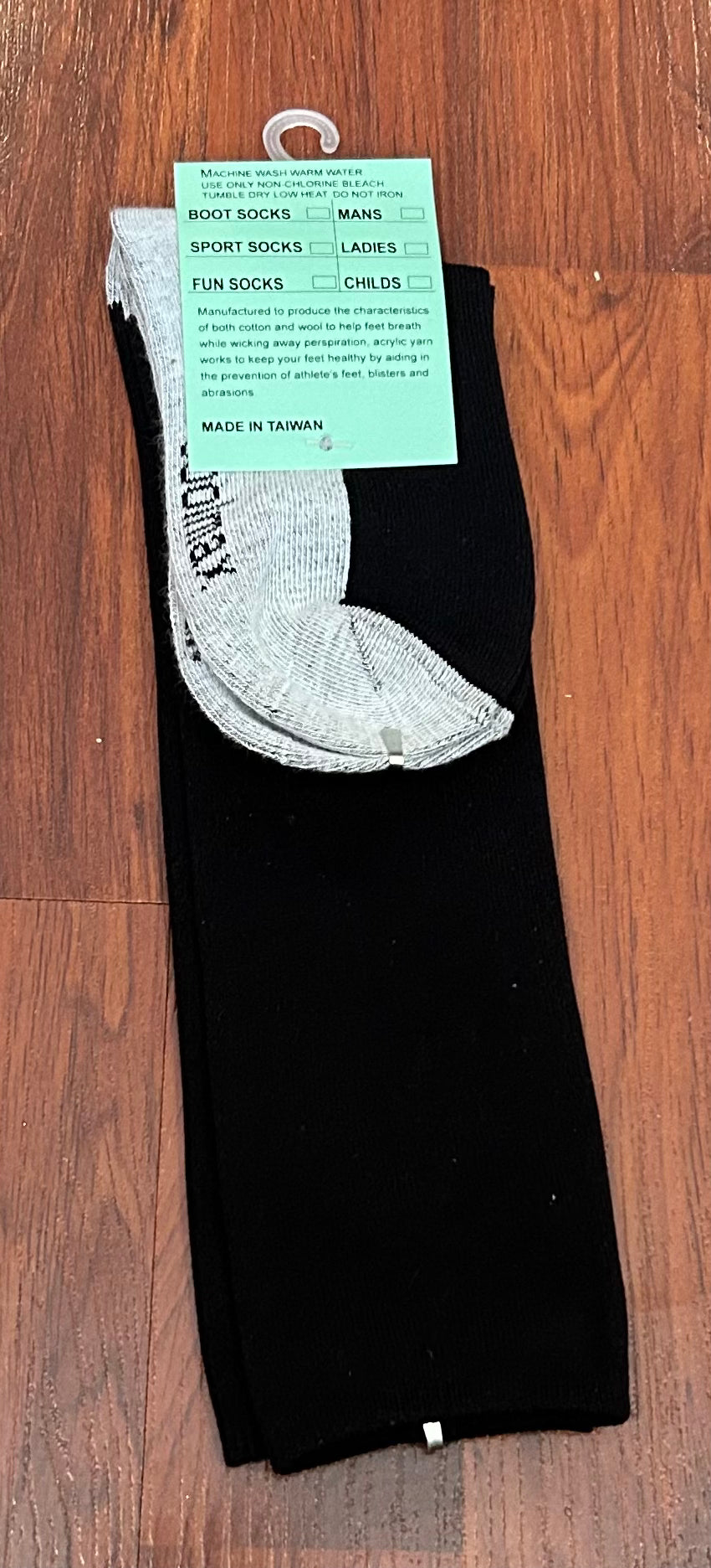 Exselle boot socks black and grey