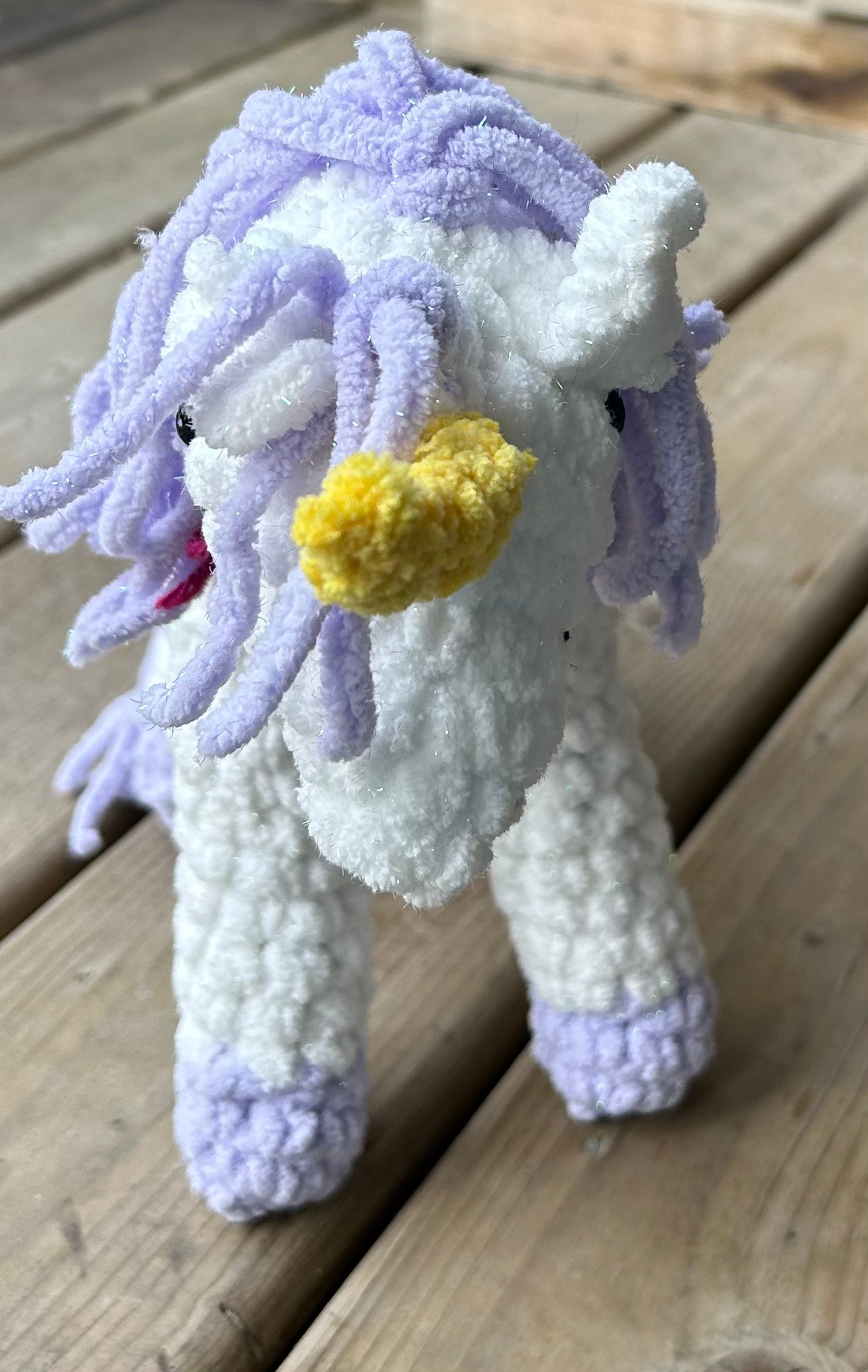 Unicorn plush horse 9” to wither