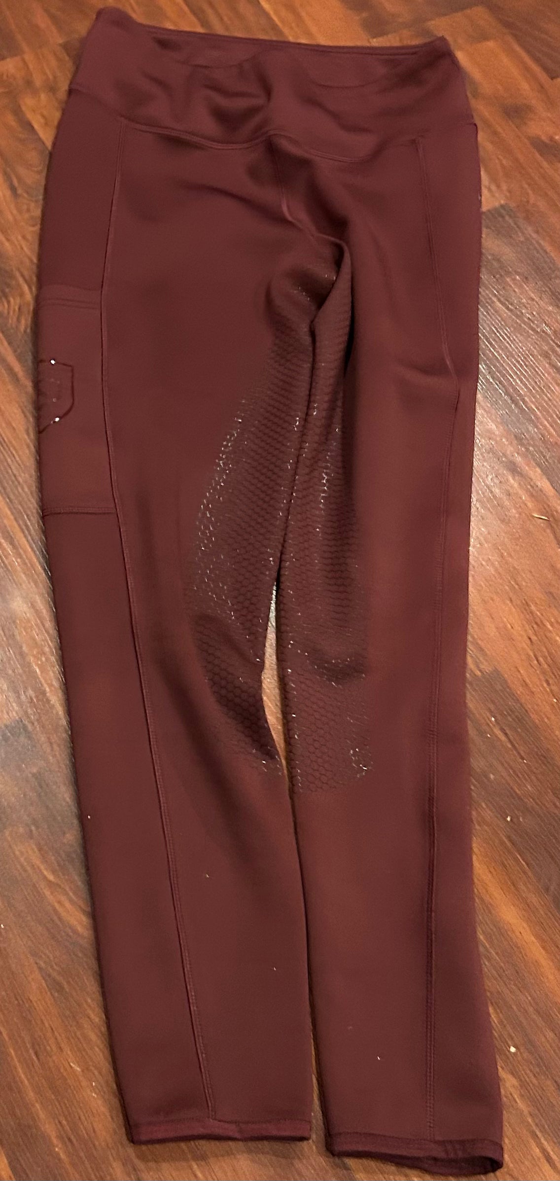 Asmar large burgundy riding tights full seat