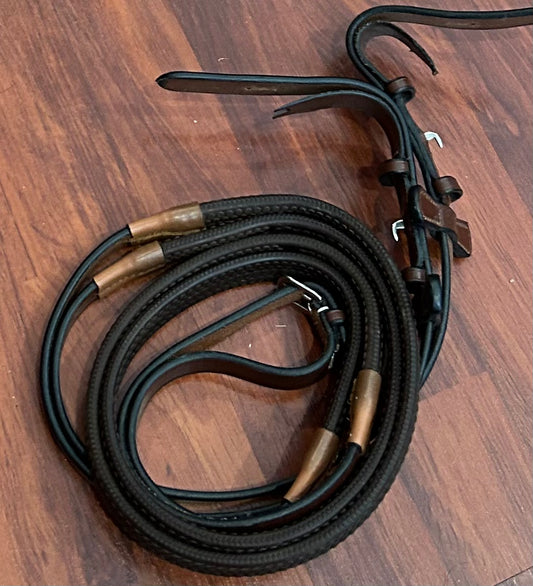 Kris 16mm brown rubber reins