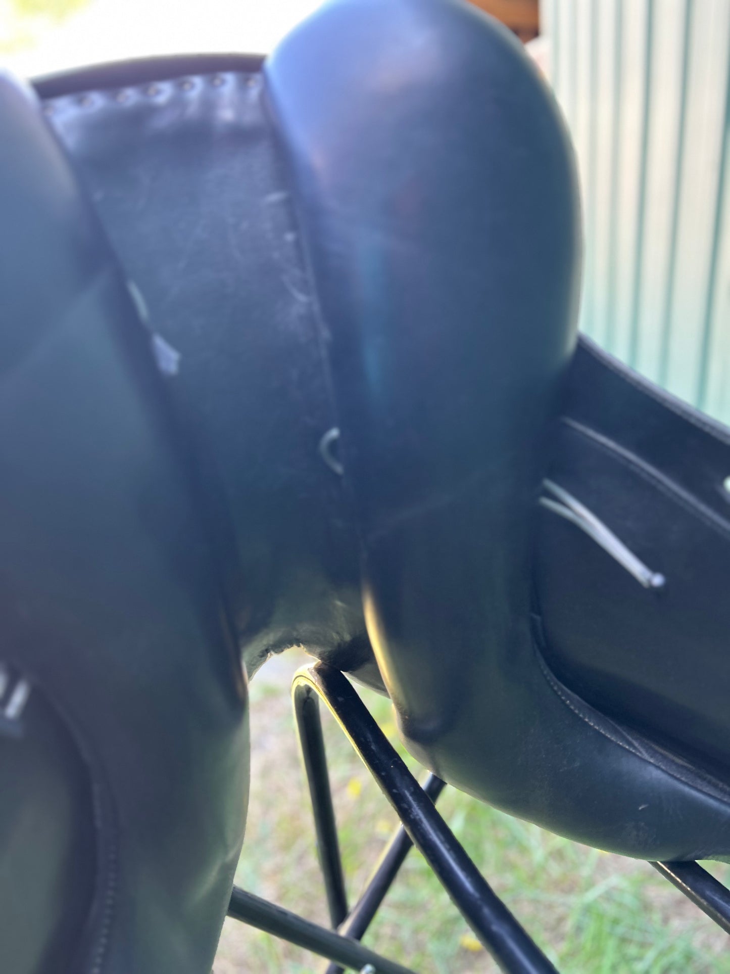 DK 17.5” Flair air panel dressage saddle. Wide tree and channel