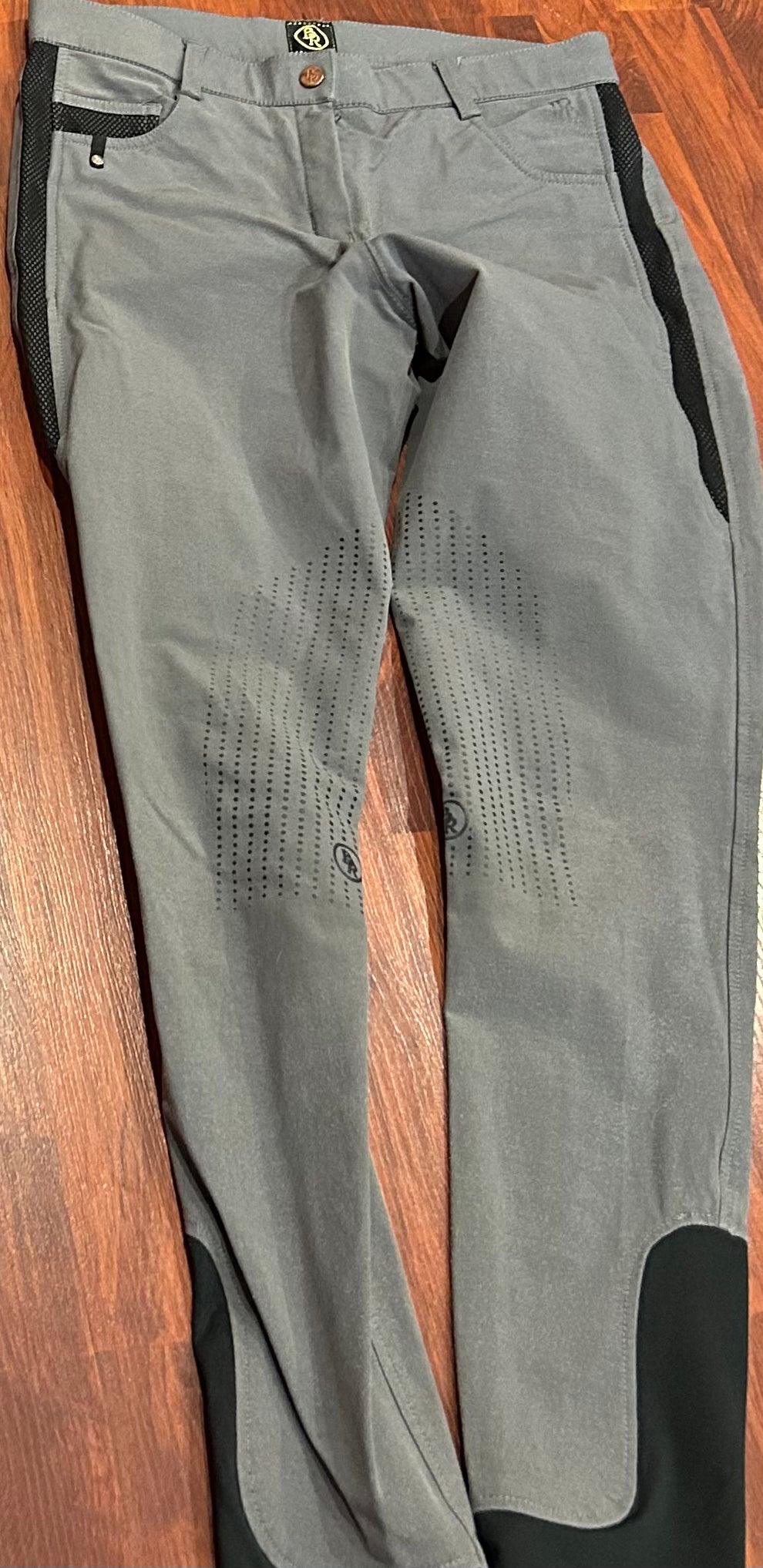 BR size 28 grey knee patch breeches