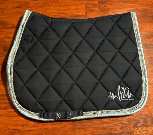 BR Forever Horses navy with bling quilted AP pad