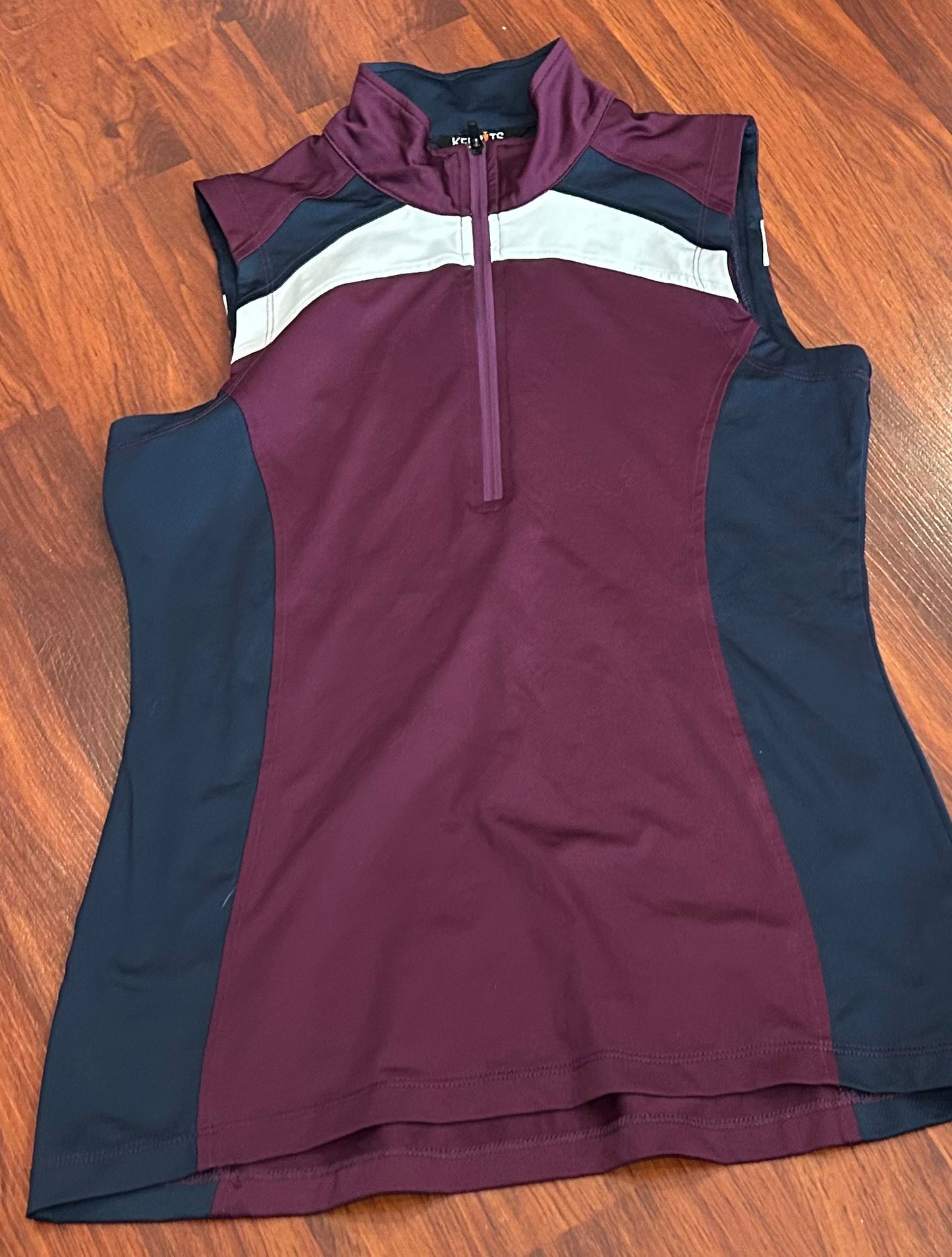 Kerrits XS purple no sleeve 1/4 zip shirt