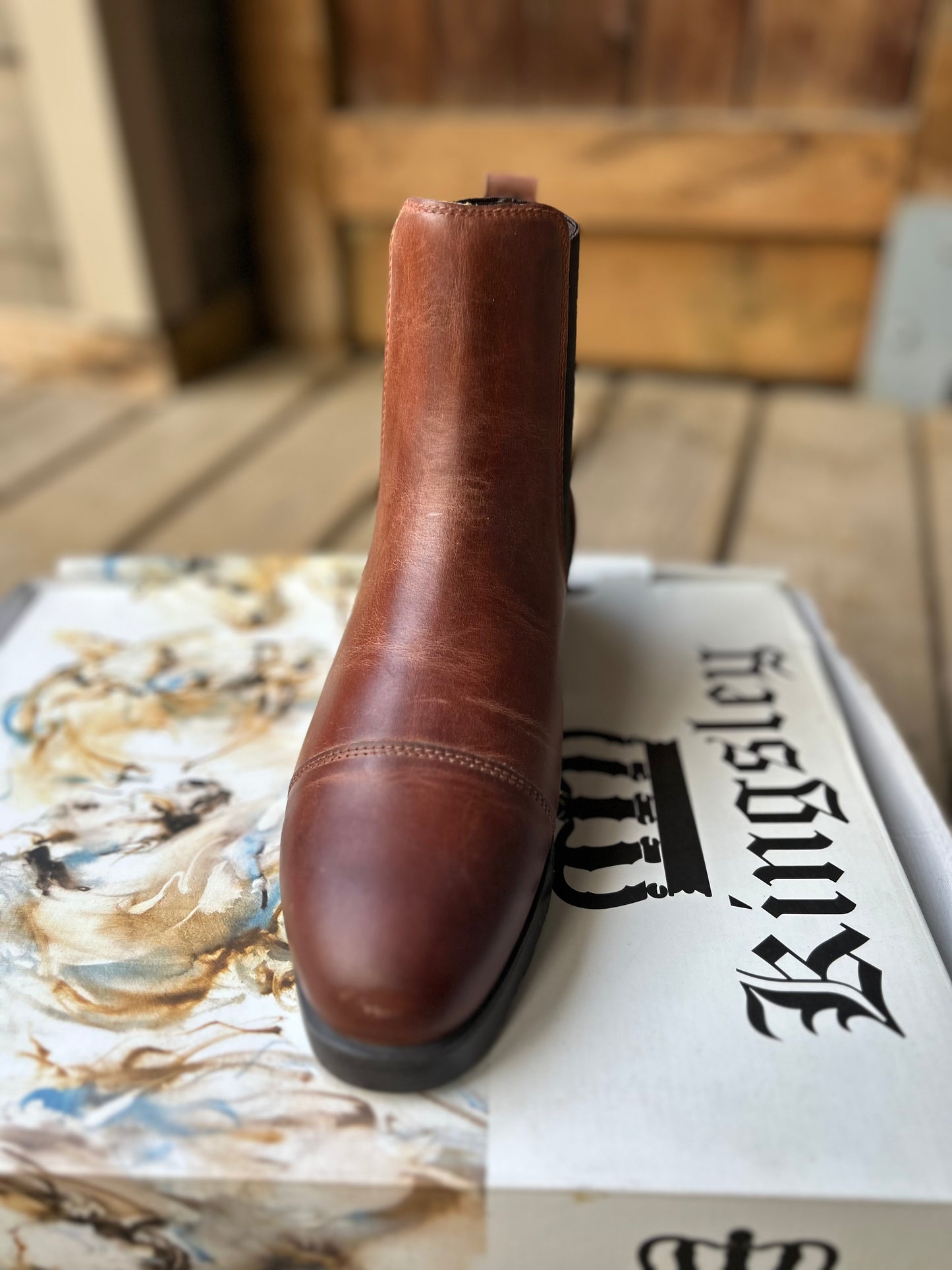 Size 38 Kingsley Roma chestnut paddock boots
