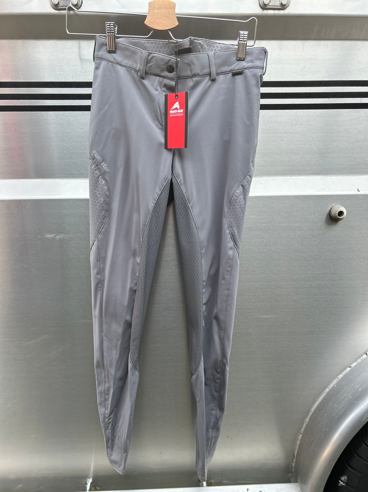 24R Euro Star Breeze grey full seat breeches