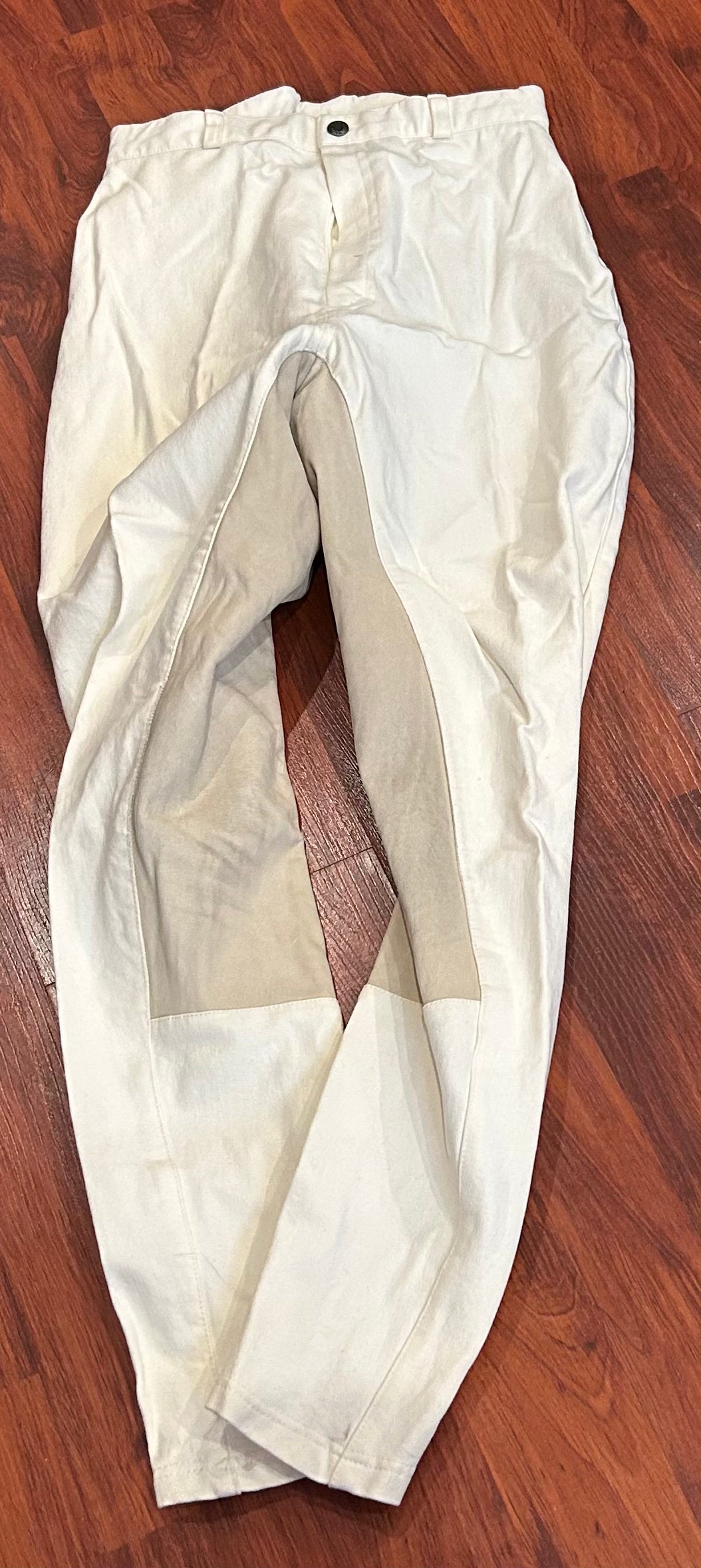 Equi gear size 26 cream real leather full seat breeches