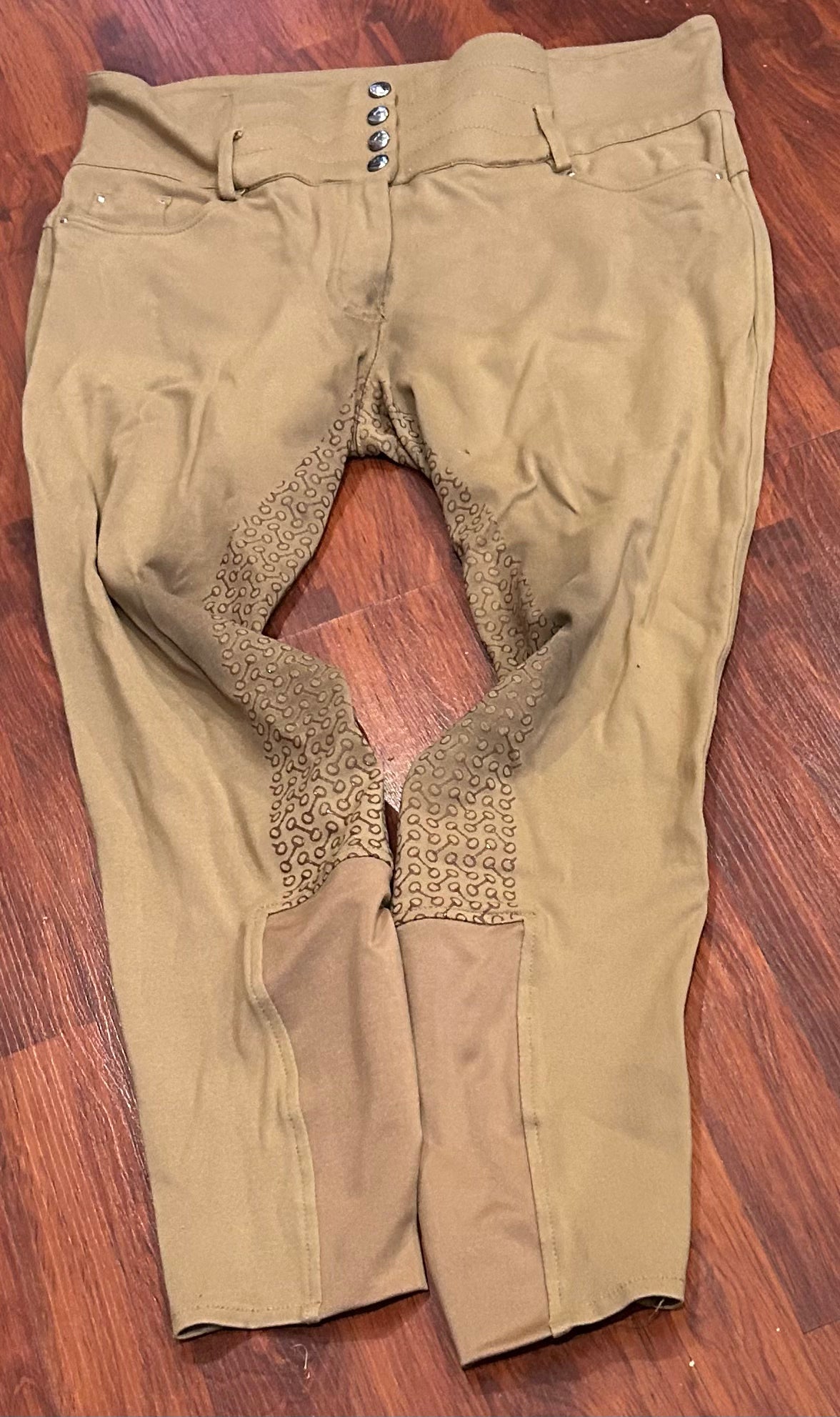 Horze size 32 brown high waist full seat breeches