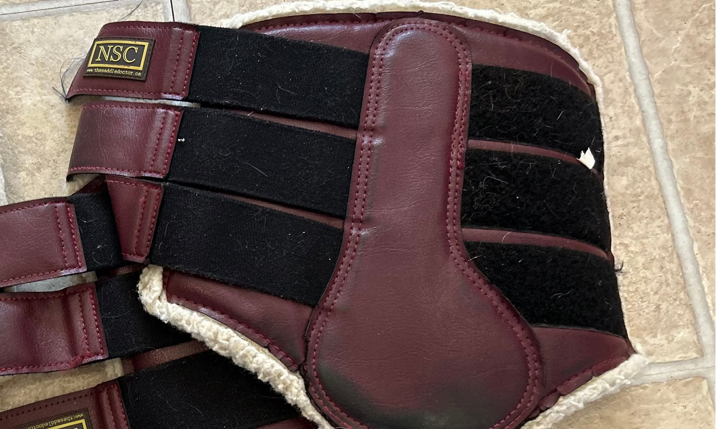 NSC fleece burgundy boots large