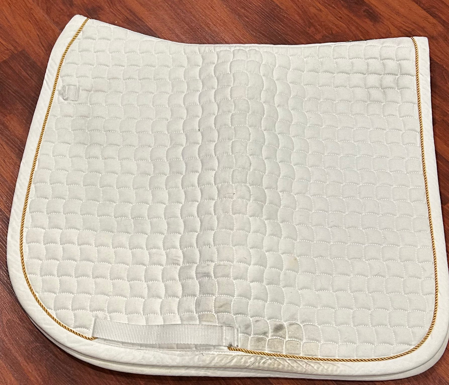 Eskadron Dressage large white with gold pad