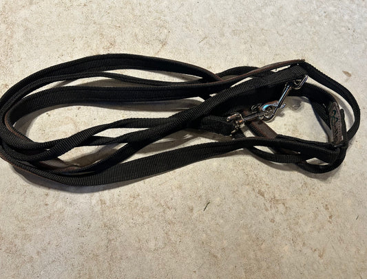 Exselle Nylon rubber lined draw reins with clips