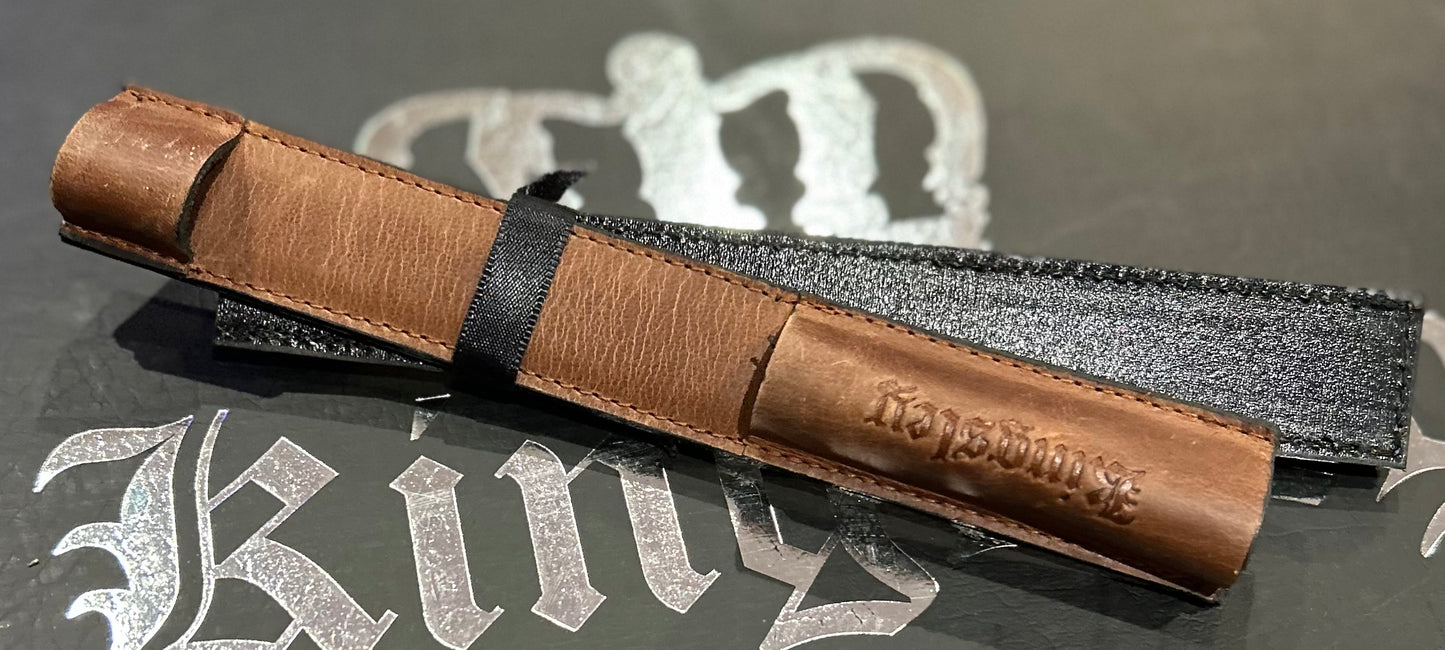 Kingsley spur guards natural brown. Brand new.