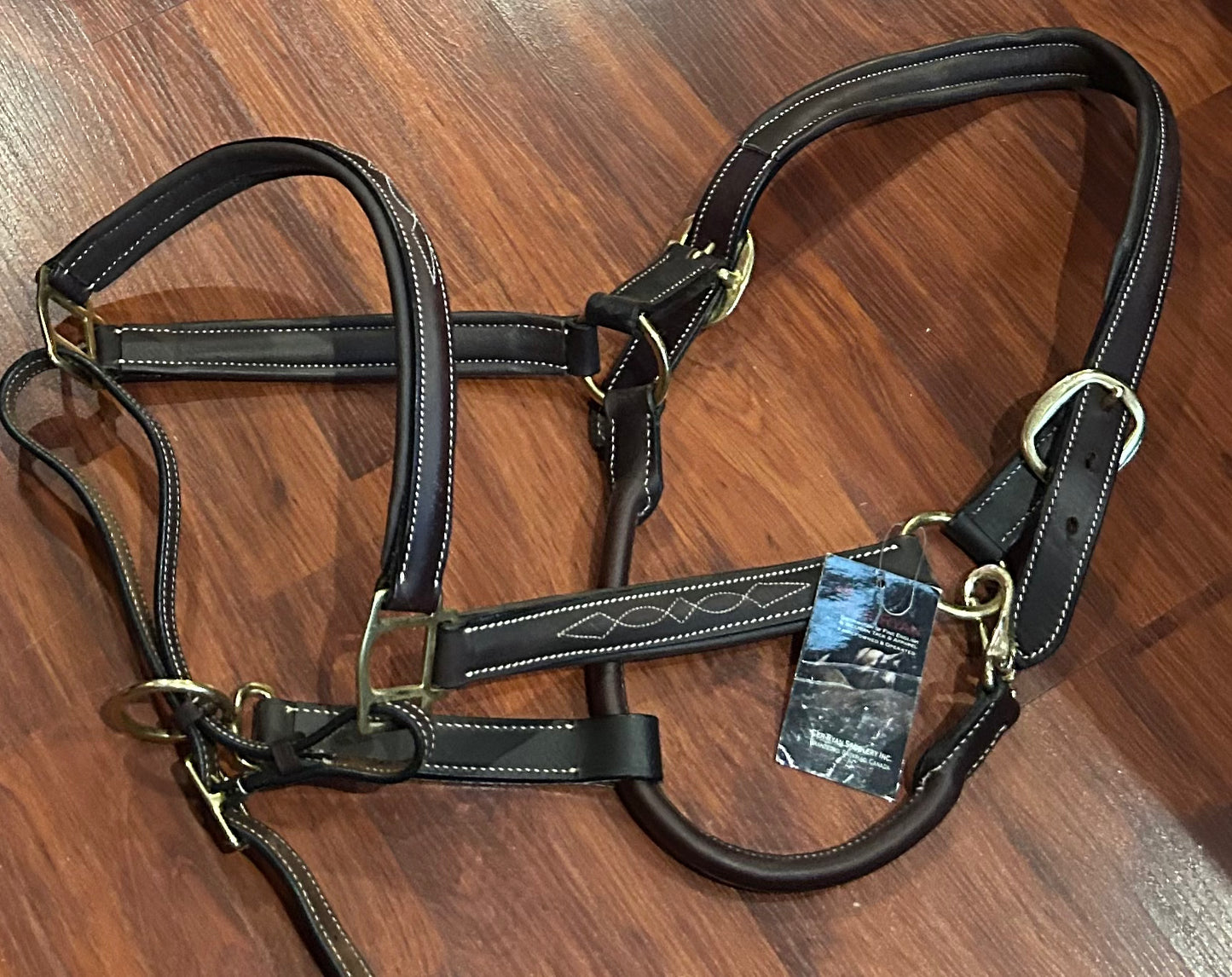 Ger-Ryan Brown XL fancy stitch leather halter