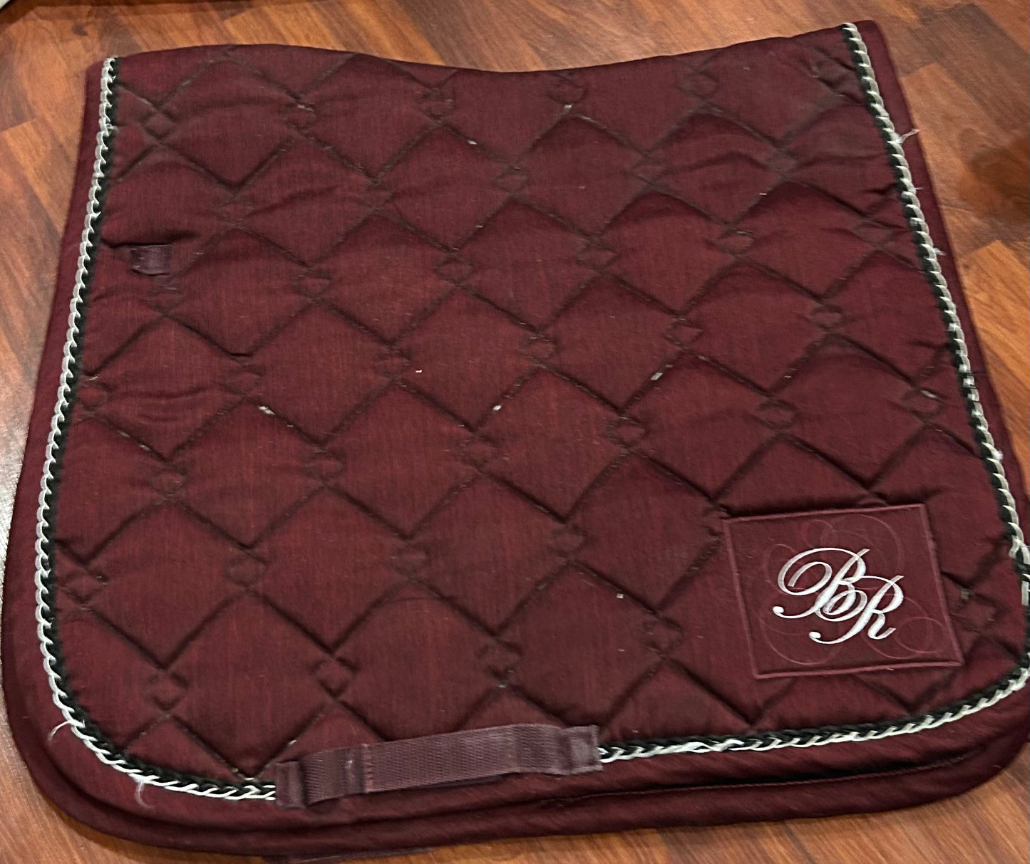 BR burgundy dressage pad
