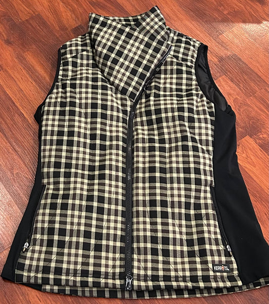 Kerrits medium black/tan quilted vest