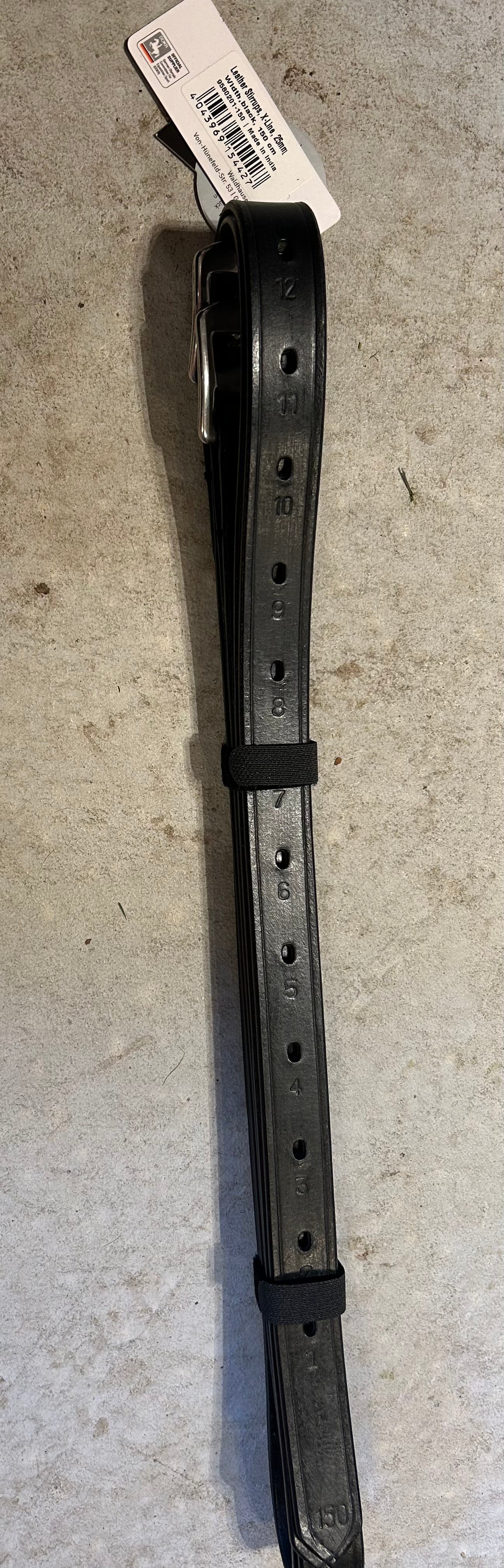 58” Waldhausen black stirrup leathers