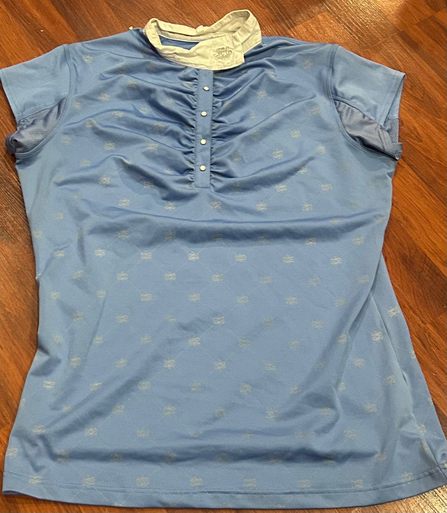Mountain horse large blue show shirt