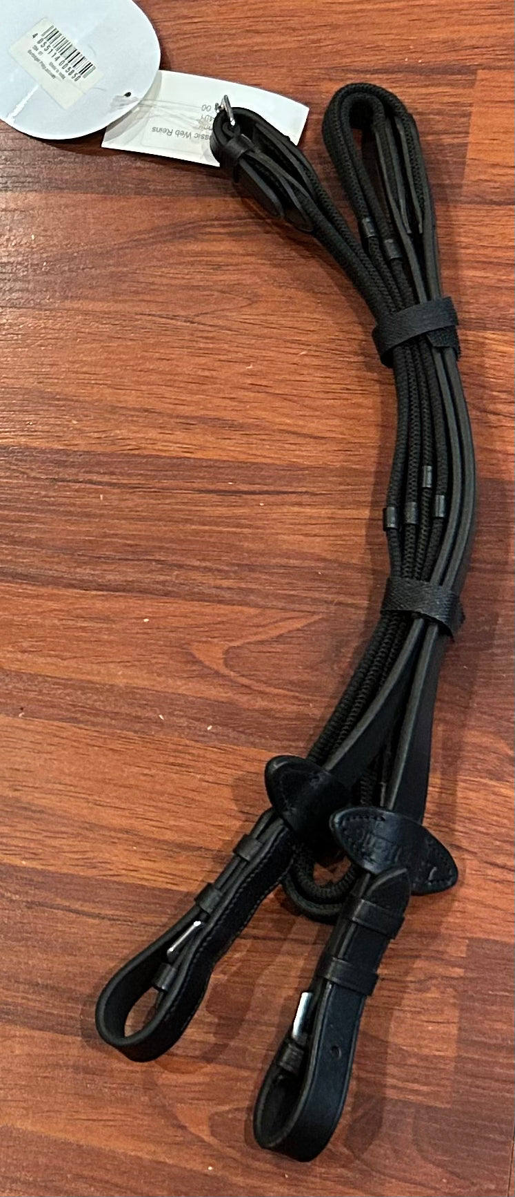 Kavalkade classic pony size webbed reins black. Brand new