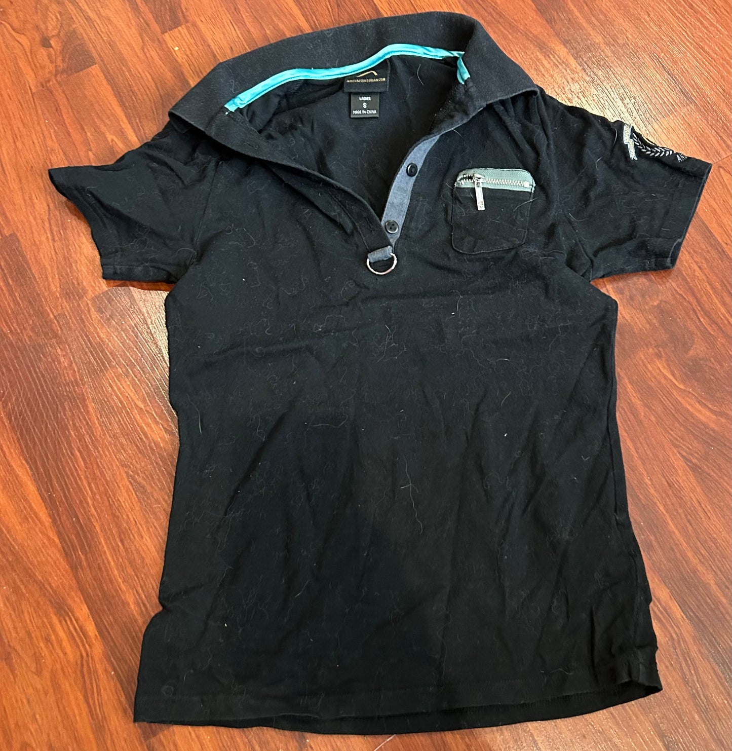 Arista small black polo shirt