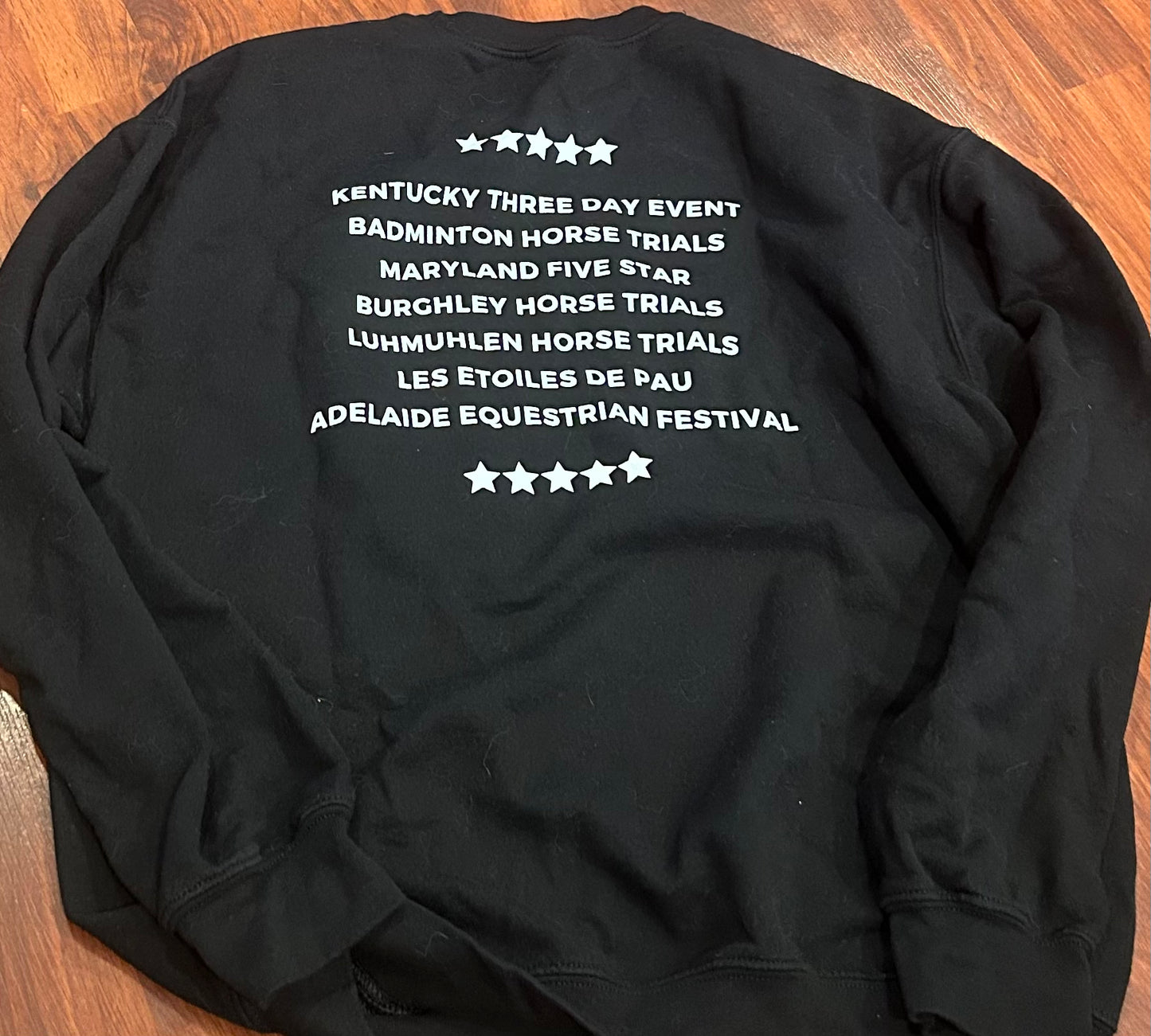 Black eventer sweater. Large