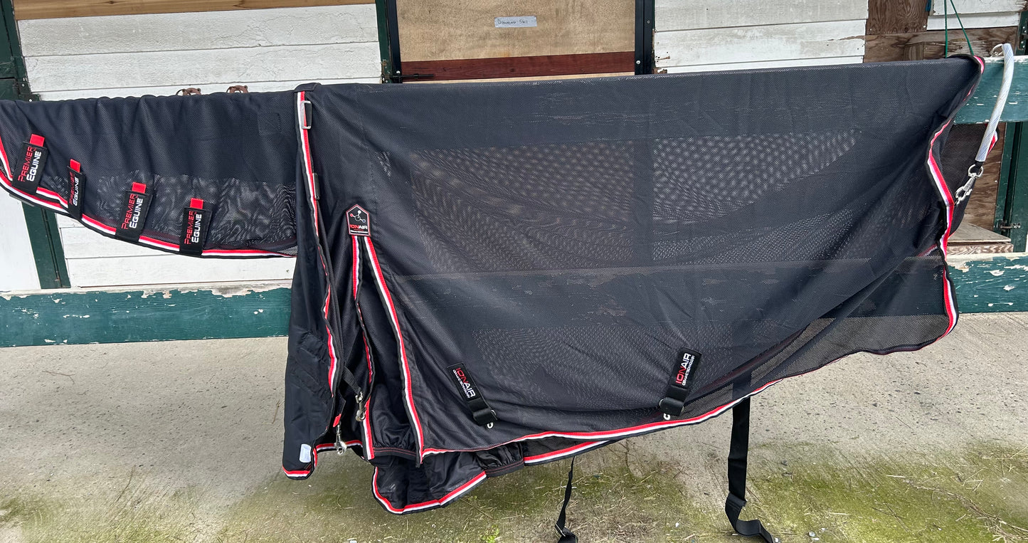 75” Premiere equine ionair ceramic tech mesh sheet with neck. Brand new