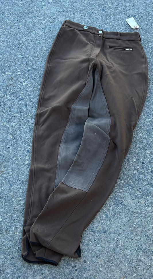 Pikeur 26L ribbed brown full seat breeches