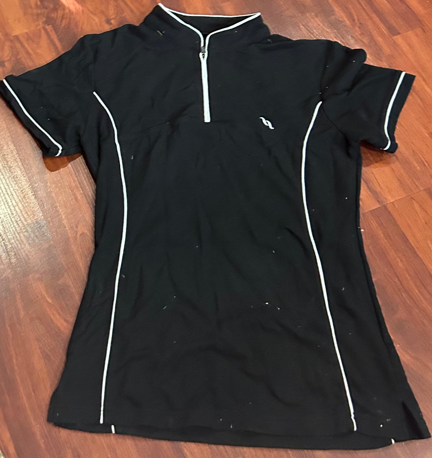 Back on track medium short sleeve 1/4 zip polo shirt