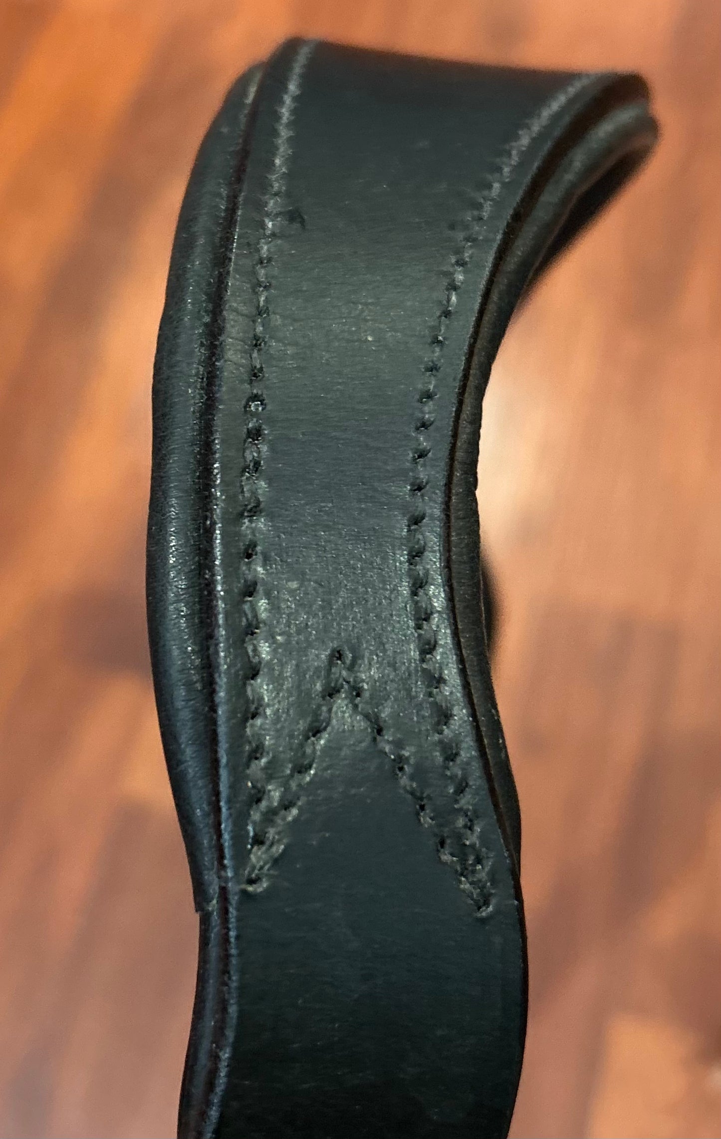 Full size black snaffle crown piece