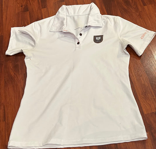Asmar med white polo shirt. Small stain
