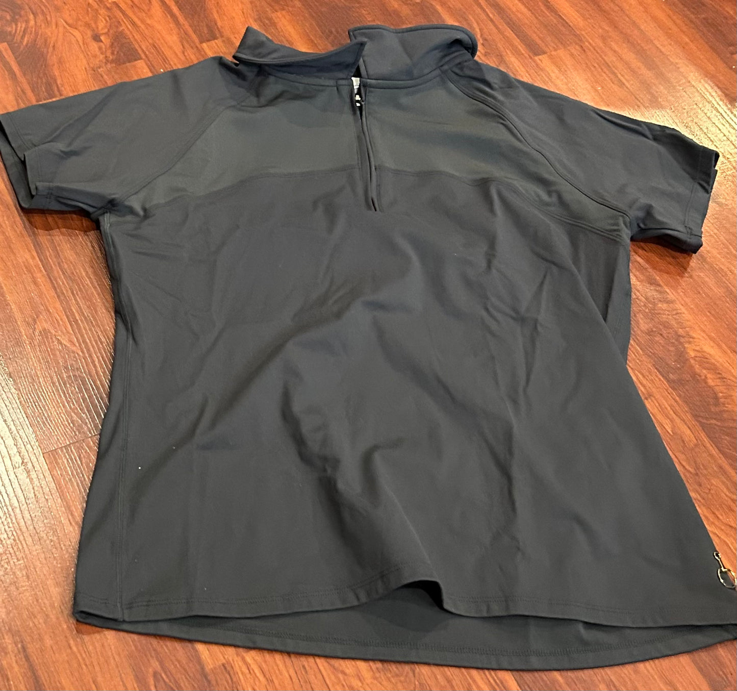 Horze XL dark grey 1/4 zip collared shirt