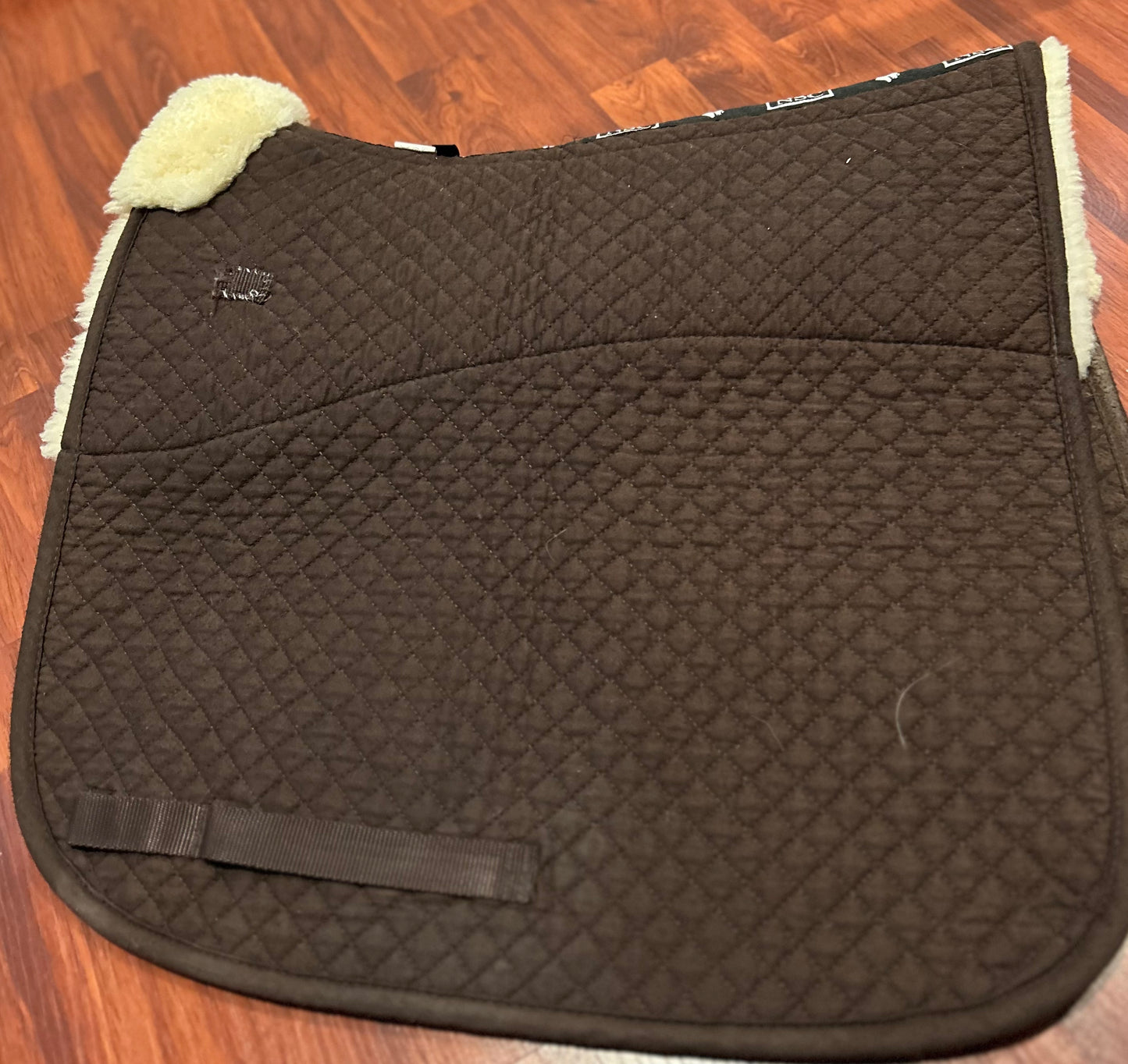 NSC sheepskin brown dressage pad