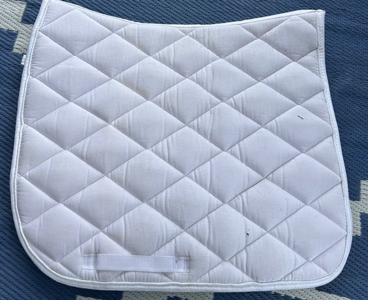 White quilted dressage pad