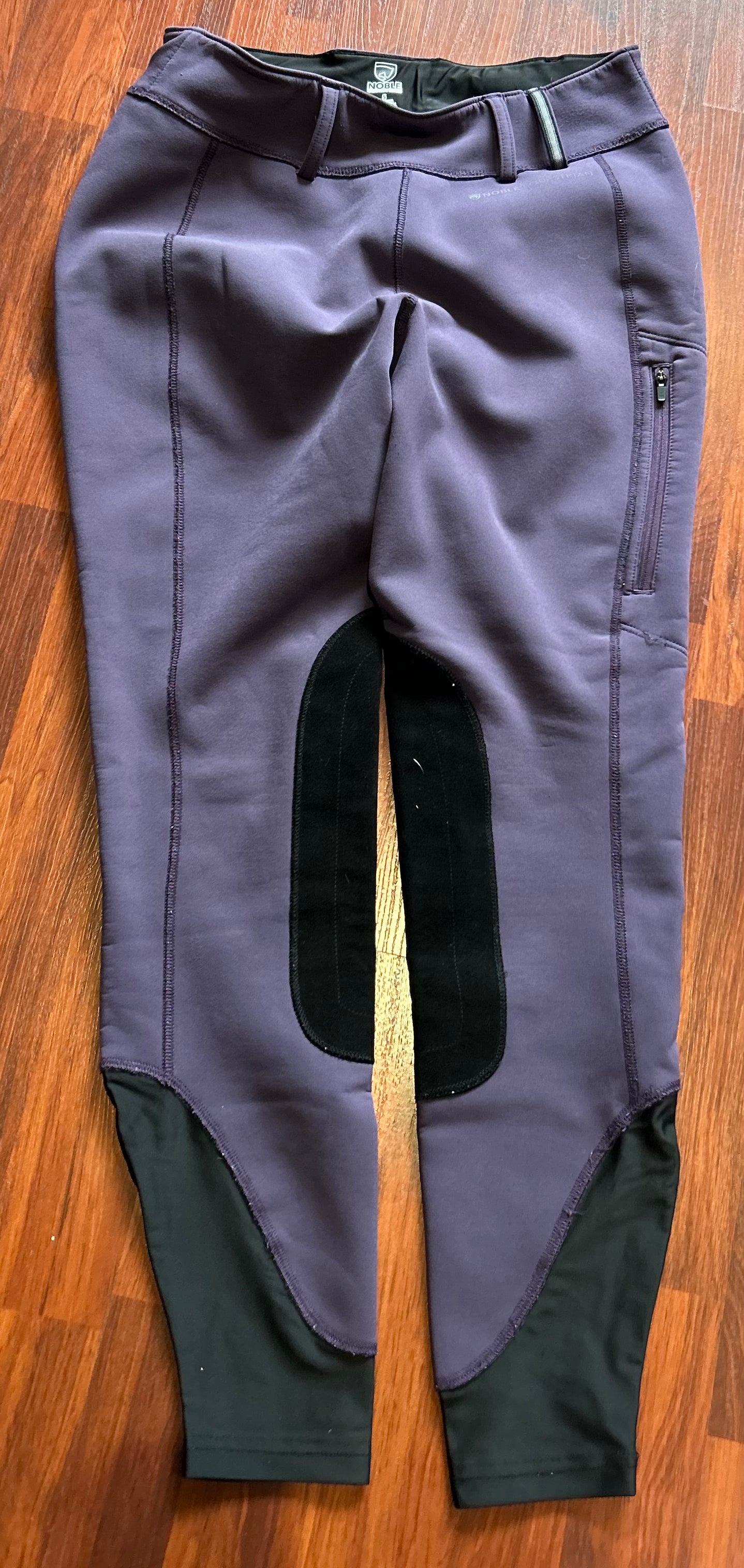 Noble outfitter small winter weight knee patch purple breeches