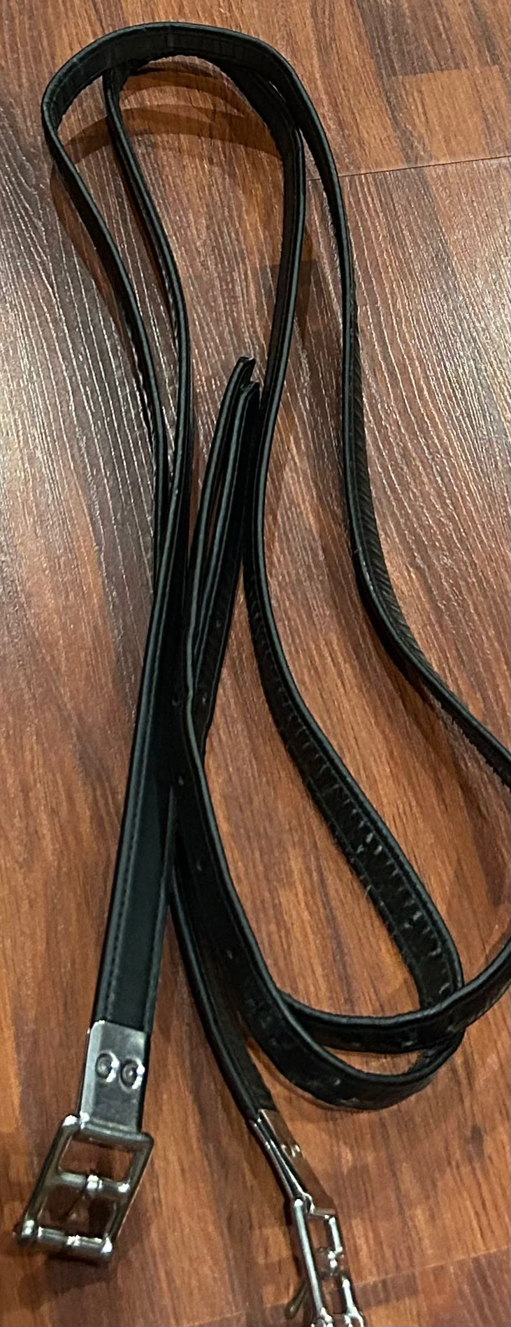 60” black stirrup leathers