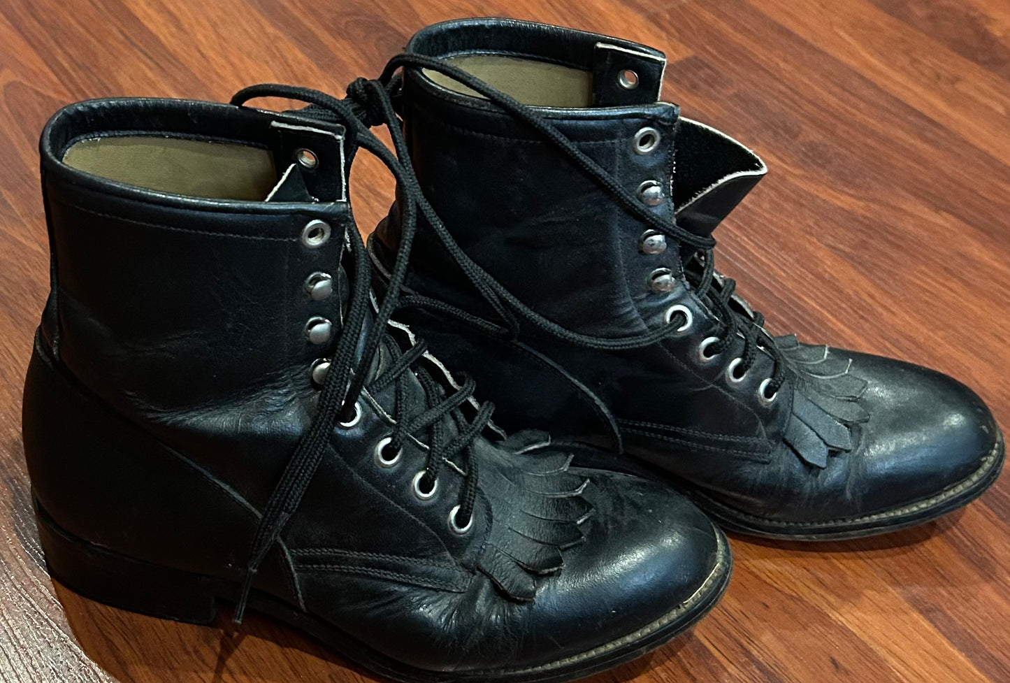Justin size 3.5 paddock boots black