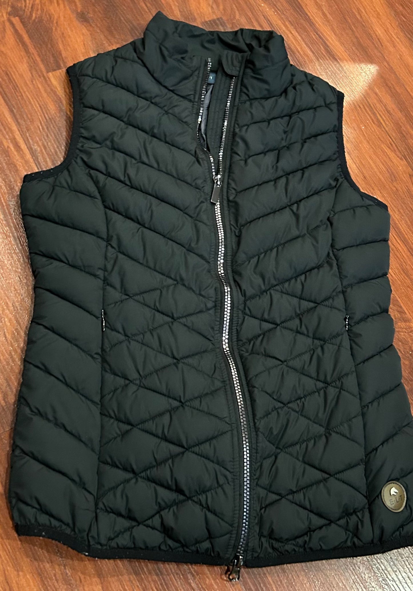 ELT black medium quilted vest
