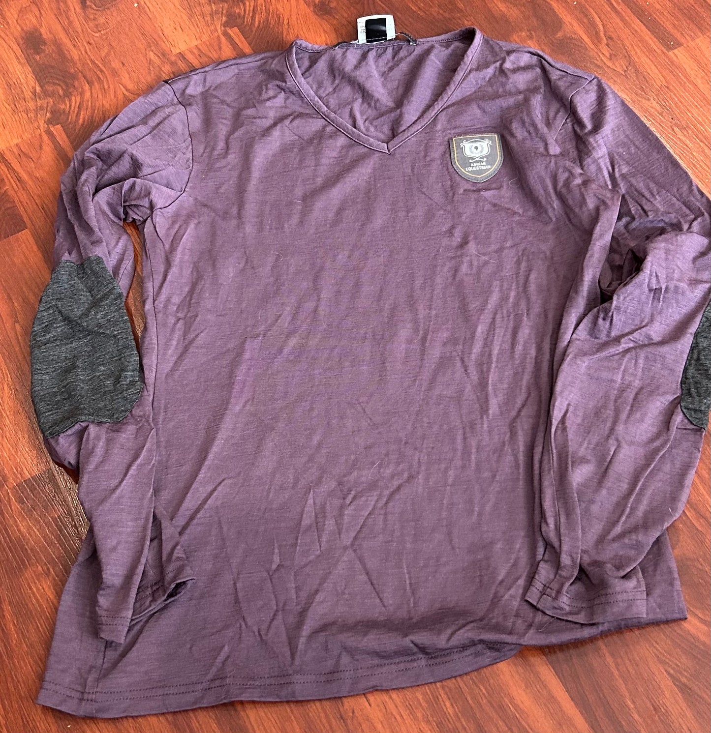 Asmar medium purple long sleeve v-neck